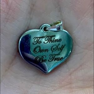 4/$10 😱 Engraved heart pendant for necklace or charm bracelet